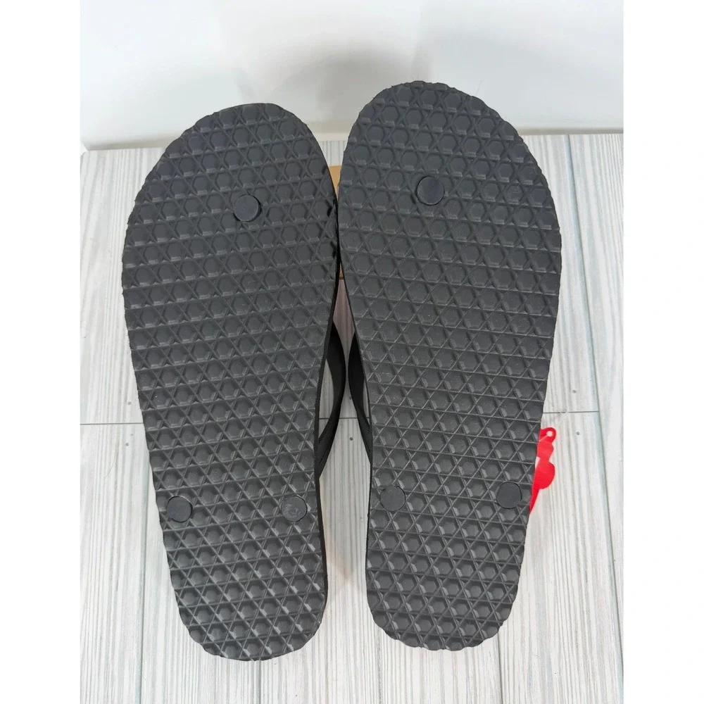 Vans Makena Checkerboard Black Marshmallow UltraCush Flip Flops Mens Size 12